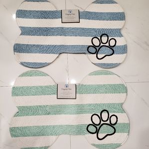 Paw Wagging Tails Pet Bowl Mat